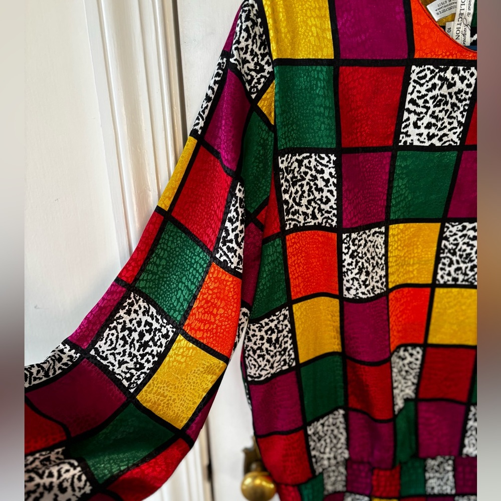 Colorful Checkered Women's Top - Picture 5 of 5